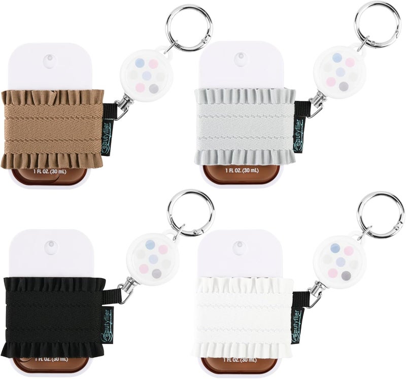 Beautyflier Beautyflier 4pcs Elastic Holder Sleeve for Touchland Power Mist Hand Sanitizer Spray, Cute Hand Sanitizer Holder for Gentle Mist, Glow Mist and Power Mist 1FL OZ, Best Gift for All Ages 