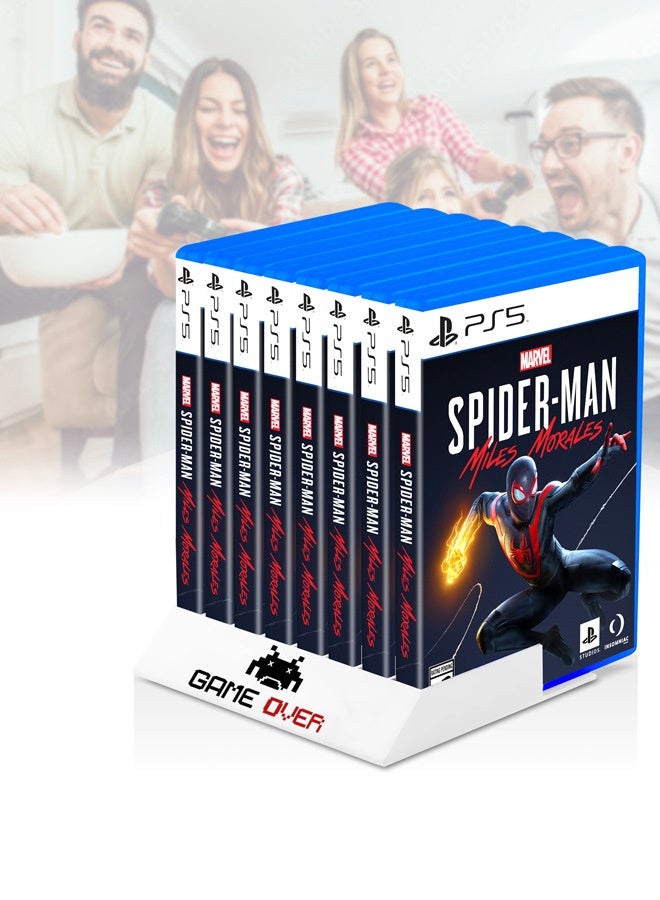 White Game Organizer,Universal Video Game Storage Tower For Ps5, Ps4, Ps3, Nintendo Switch, Xbox One, Xbox Series S/X - White Video Game Holder Organizer Stand With 8 Cd Case Storage,Playstation Disk Organizer Stand Base,Dust Cover, Cartridge Holder For Organizing & Displaying - Image 1