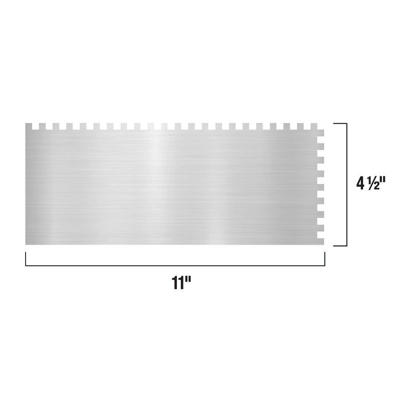 QEP Comfort Grip Stainless Steel Trowel Square Notch 1/4" x 1/4" x 1/4" - Image 2