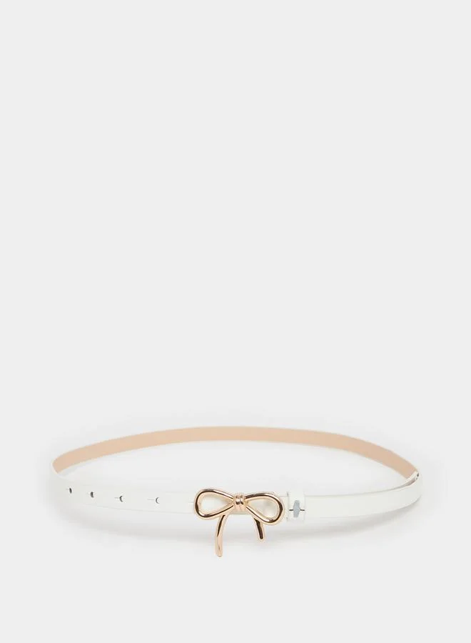 Styli Metal Ribbon Accent Slim Belt