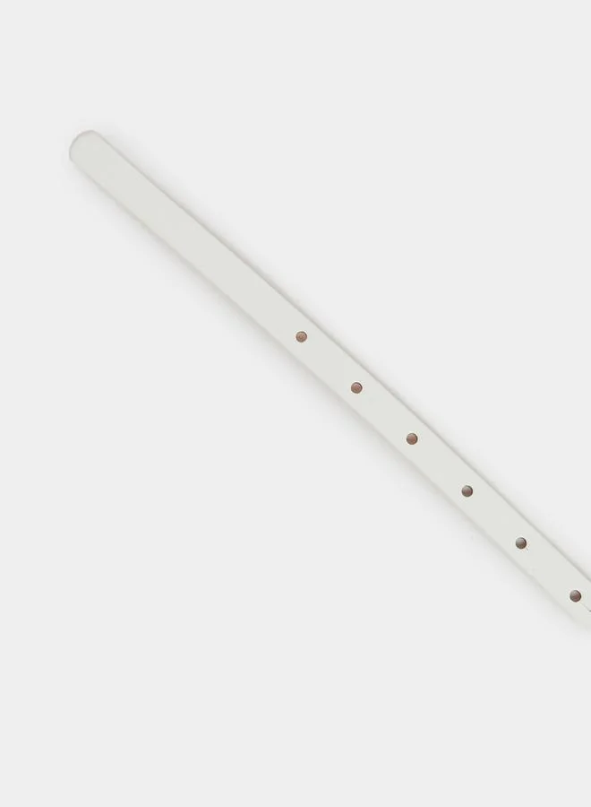 Styli Metal Ribbon Accent Slim Belt