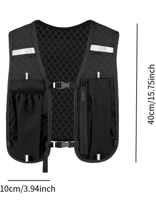 Running Hydration Vest Breathable Adjustable Runner Rucksack Water Pack Lightweight for Camping Biking Jogging Mountaineering - Image 3