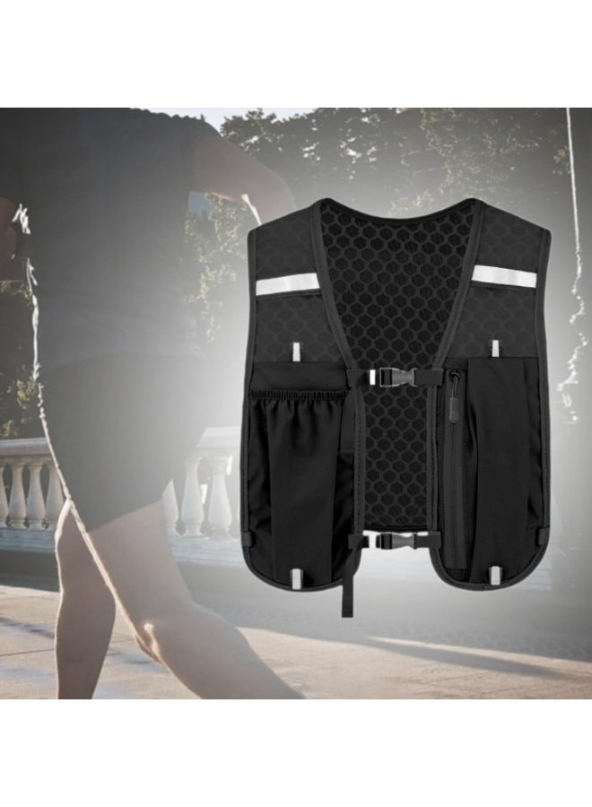Running Hydration Vest Breathable Adjustable Runner Rucksack Water Pack Lightweight for Camping Biking Jogging Mountaineering - Image 2
