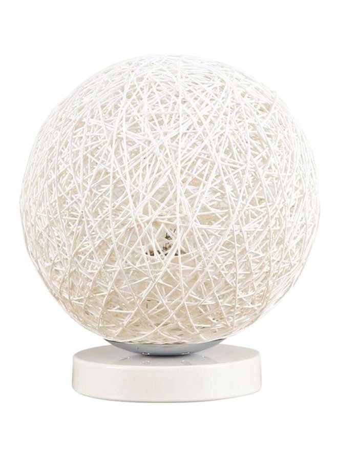 نيبمينينت مصباح على شكل كرة بتصميم مبتكر مزين بخيوط من الخيزران بالشغل اليدوي أبيض 8 x 9سم - Image 1