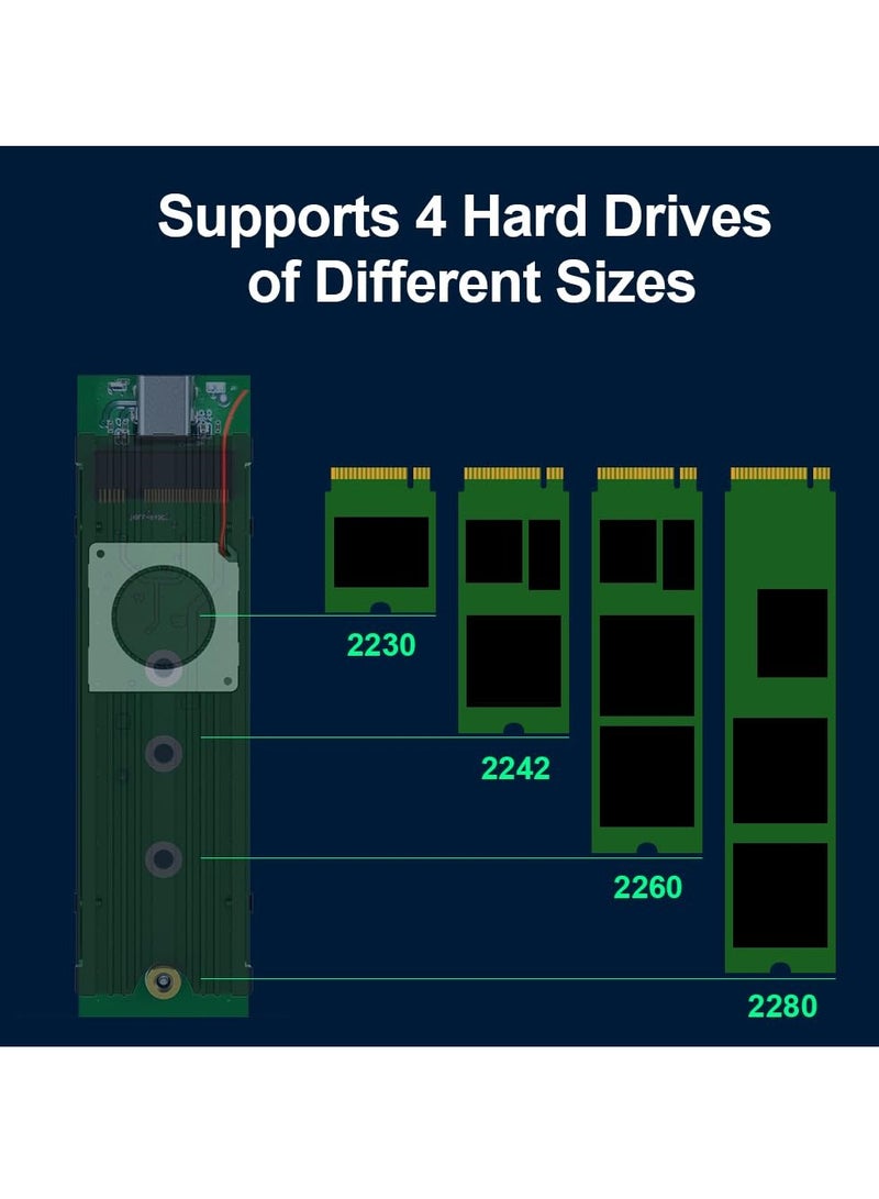M.2 NVMe 2280 SSD Heatsink - Compatible with Single/Double Sided SSDs, Includes Thermal Silicone Pads for Effective Cooling. Perfect for PC, Computer, and PS5 PCIe NVMe or NGFF SATA SSDs. - Image 5