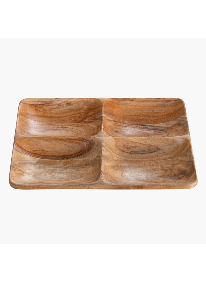 Home Box Albero 4-Sectioned Platter 24x2.5x20.5 cm  - Image 2