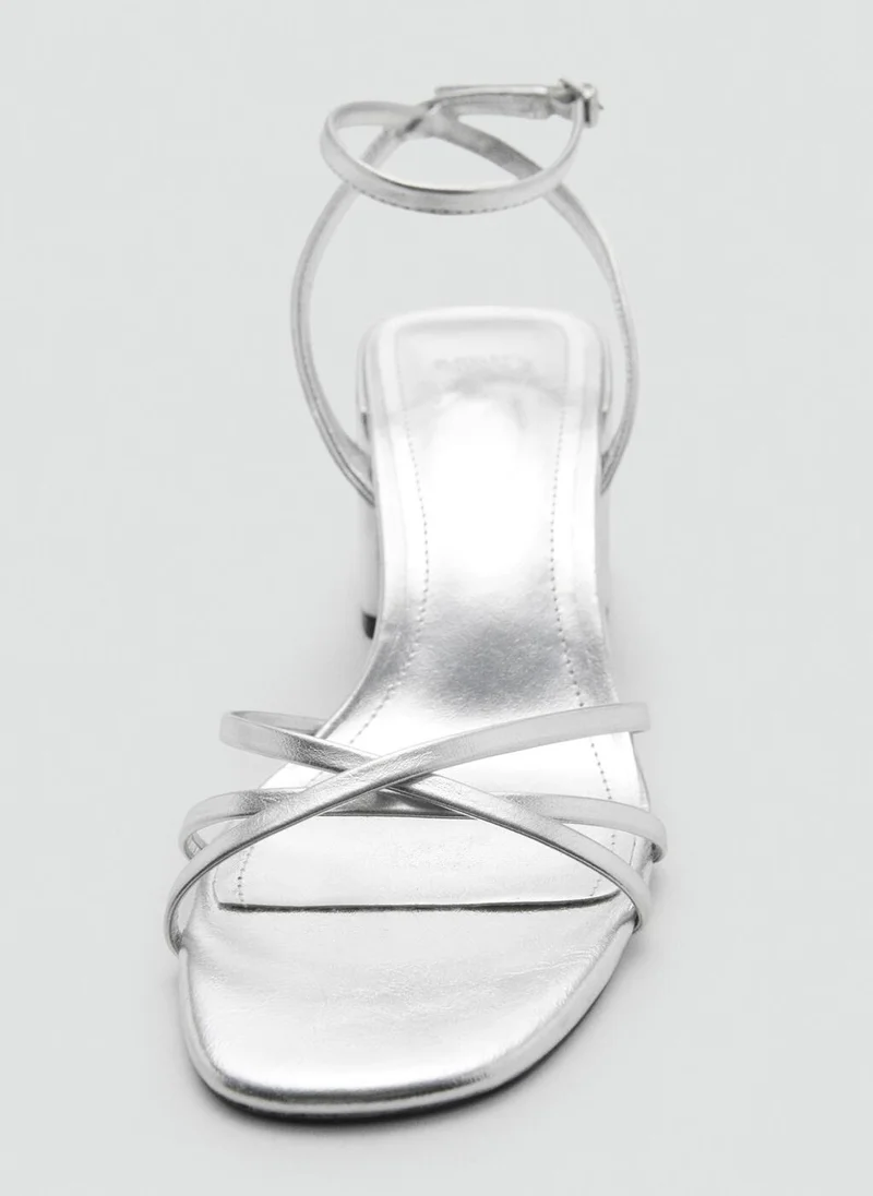 MANGO Heeled With Crossed Straps Sandal