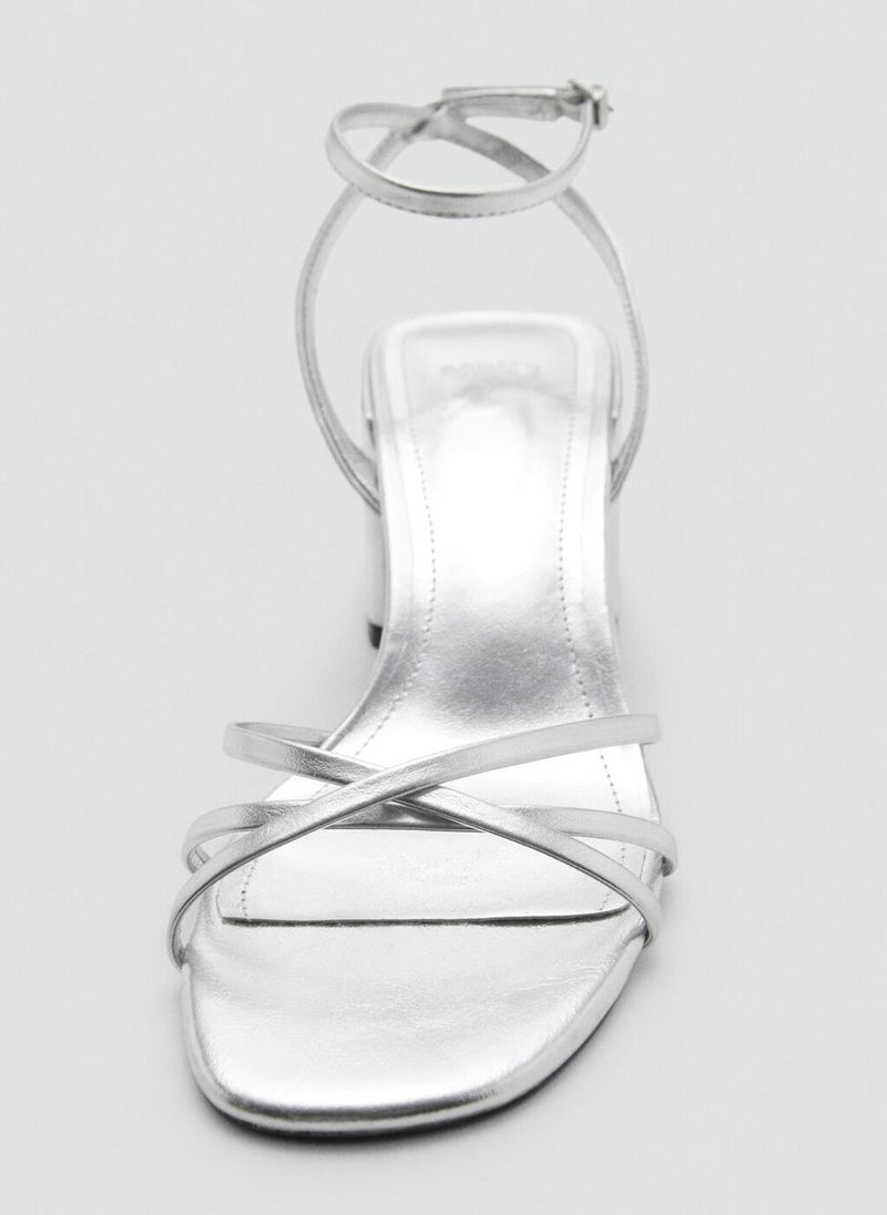 MANGO Heeled With Crossed Straps Sandal  - Image 5