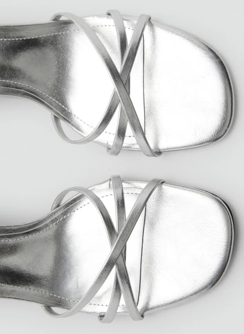 MANGO Heeled With Crossed Straps Sandal