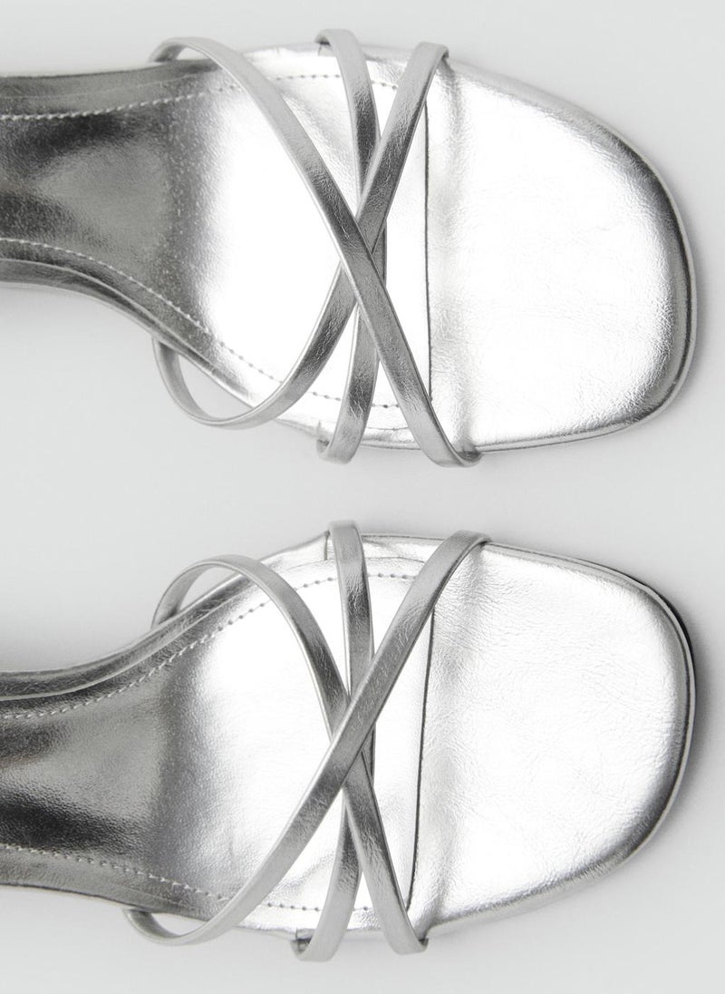 MANGO Heeled With Crossed Straps Sandal  - Image 4