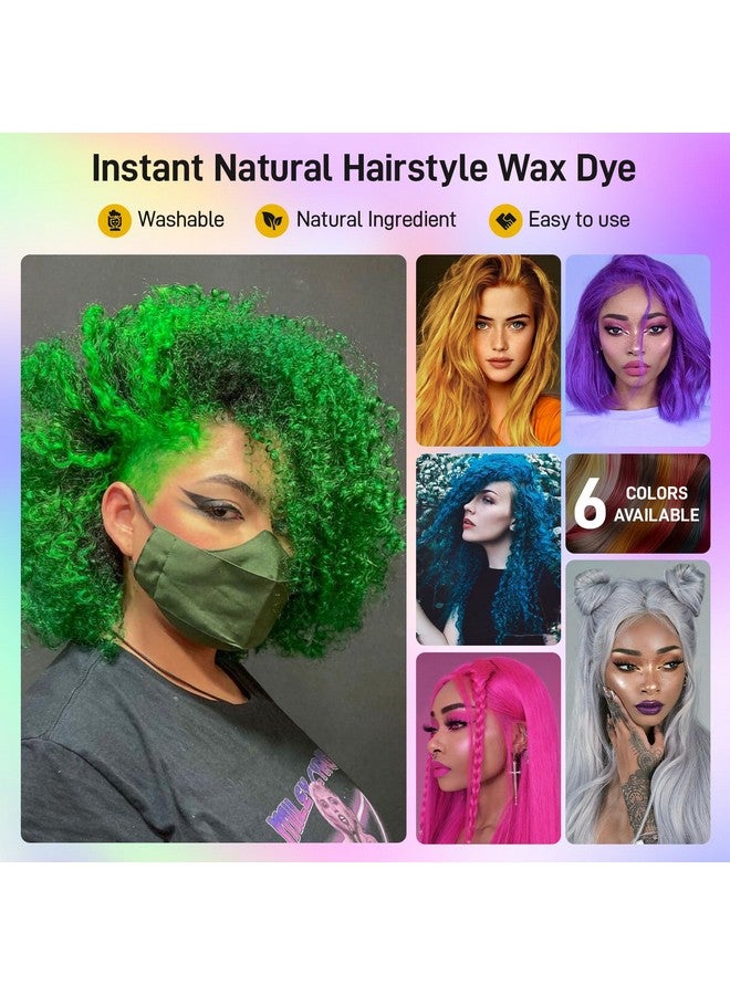 Spdoo Temporary Hair Color 6 Colors Temporary Hair Dye Natural Washable Hair Dye Temp Hair Color For Women Men Kids - Image 3