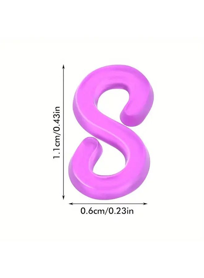 500pcs Vintage Style S Clips Set Plastic Rubber Band Connectors For Jewelry Making - Image 4