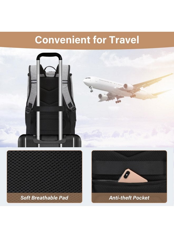 موسيسو حقيبة سفر للكلاب من موسيسو، حقيبة ظهر لتنظيم إكسسوارات الحيوانات الأليفة معتمدة من شركات الطيران، حقيبة ظهر متعددة الجيوب لتخزين مستلزمات الحيوانات الأليفة مع سلتين لطعام الكلاب للسفر في عطلة نهاية الأسبوع، باللون الرمادي - Image 4