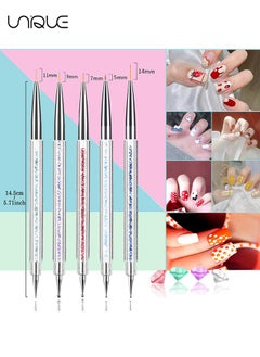 Unique 12PCS Nail Art Brushes Set Ombre Nail Brush Dotting Pen Nail Art Liner Brushes UV Gel Painting Acrylic Nail Brush Set Sponge Nail Brush Nail Gradient Brush Nail Point Drill Drawing Pen Tools Set  - Image 3