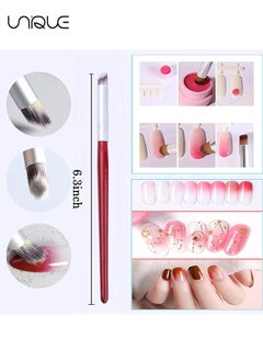 Unique 12PCS Nail Art Brushes Set Ombre Nail Brush Dotting Pen Nail Art Liner Brushes UV Gel Painting Acrylic Nail Brush Set Sponge Nail Brush Nail Gradient Brush Nail Point Drill Drawing Pen Tools Set  - Image 2