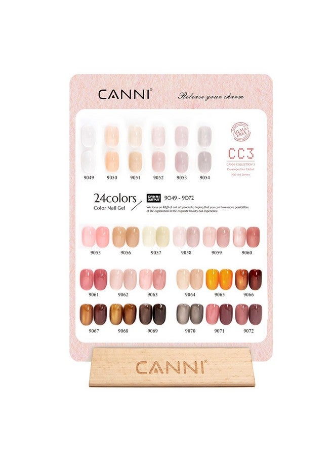 CANNI CC3 Jelly Gel Nail Polish Set with Color Card, 30Pcs Jelly Pink Gel Polish Nude Jelly Brown Color High Gloss Soak Off U V Nail French Nail Manicure Salon DIY - Image 1