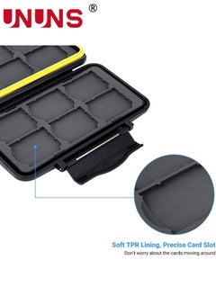 UNUNS 48 Slots Memory Card Case Holder,Water-Resistant Anti-Shock Carrying Case For 12 SD 12 TF,Card Organizer Storage Box With Carabiner  - Image 5