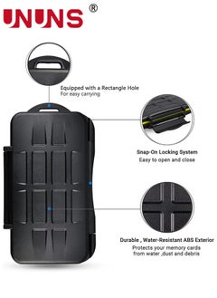 UNUNS 48 Slots Memory Card Case Holder,Water-Resistant Anti-Shock Carrying Case For 12 SD 12 TF,Card Organizer Storage Box With Carabiner  - Image 2