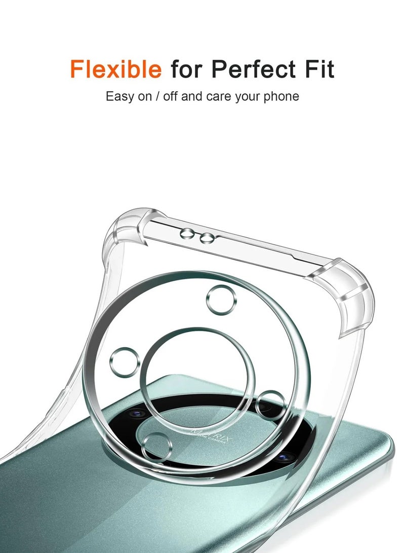 Techie Combo Pack 2 in 1 Honor X9d 5G Case and Screen Protector - Transparent TPU Case with HD Tempered Glass Screen Protector - Image 3