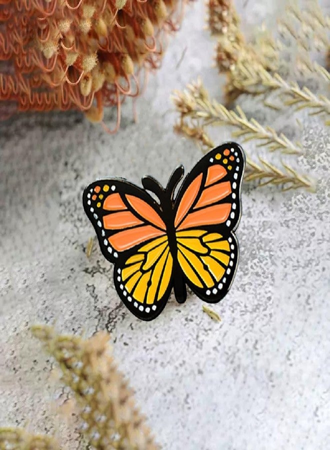 GuDeKe Monarch Butterfly Enamel Pins Lapel Backpacks Brooches for Women（1 pack） - Image 4
