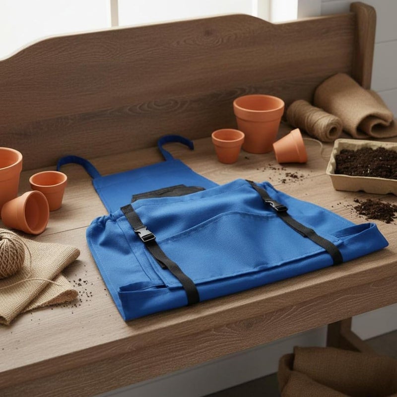 Quick Release Harvesting Apron Adjustable Straps Fruit Picking Apron Waterproof Gardening Gear for Gardeners, Farmers, Orchard, Farm, Array, Teal - Image 2