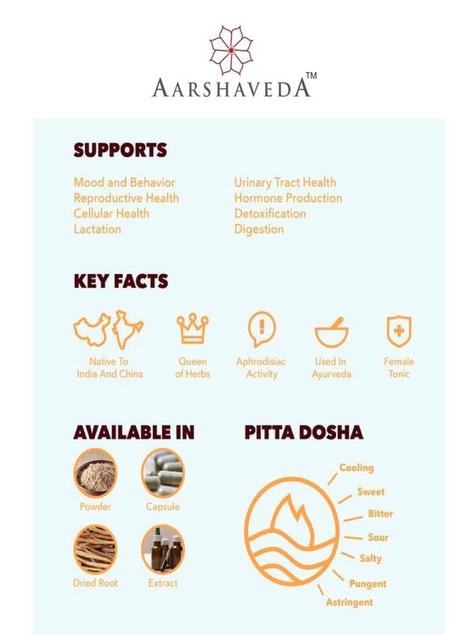 Aarshaveda كبسولات أرشفيدا شاتافاري | صحة المرأة | تخفيف التوتر | مكمل غذائي لتوازن الهرمونات | كبسولات | 60 كبسولة - Image 4