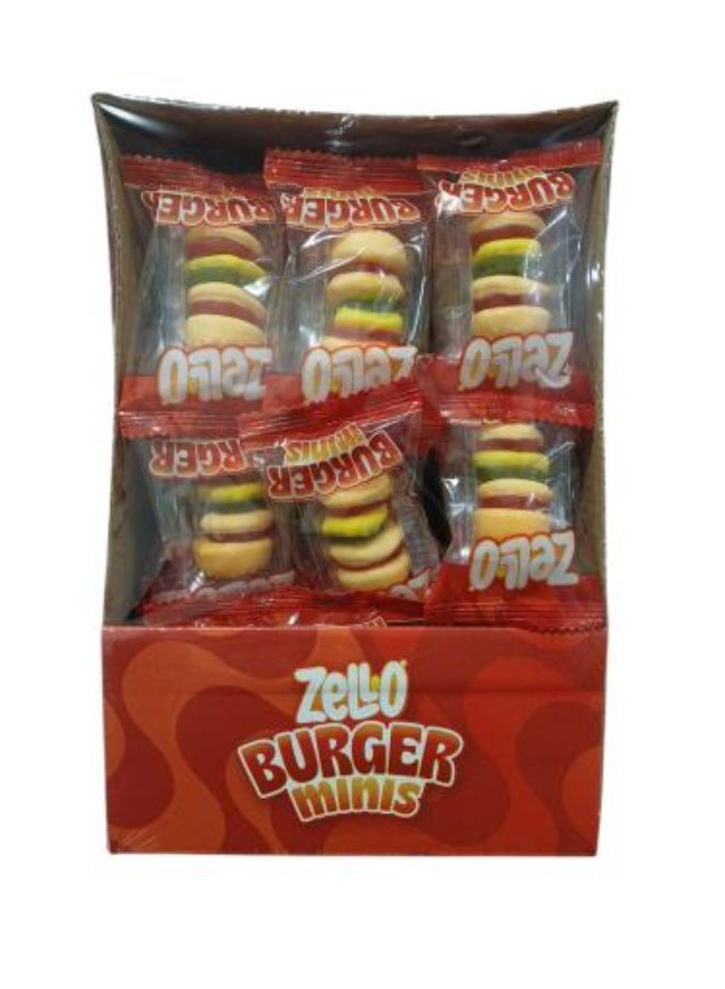 Zello Burger Minis Gummy Candy – Pack of 6 Pcs – Assorted Fruit Flavors & Realistic Design – Fun & Chewy Snack - Image 2