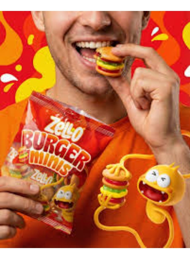 Zello Burger Minis Gummy Candy – Pack of 6 Pcs – Assorted Fruit Flavors & Realistic Design – Fun & Chewy Snack - Image 3