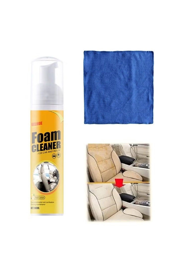 EELHOE Foam Cleaner, Spray Foam Cleaner, Car Seat Upholstery Strong Stain Remover, Foam Cleaner, Interior Lemony Foam Cleaner, Strong Cleaner Cleaner Spray for Car, Interior, Kitchen - Image 1