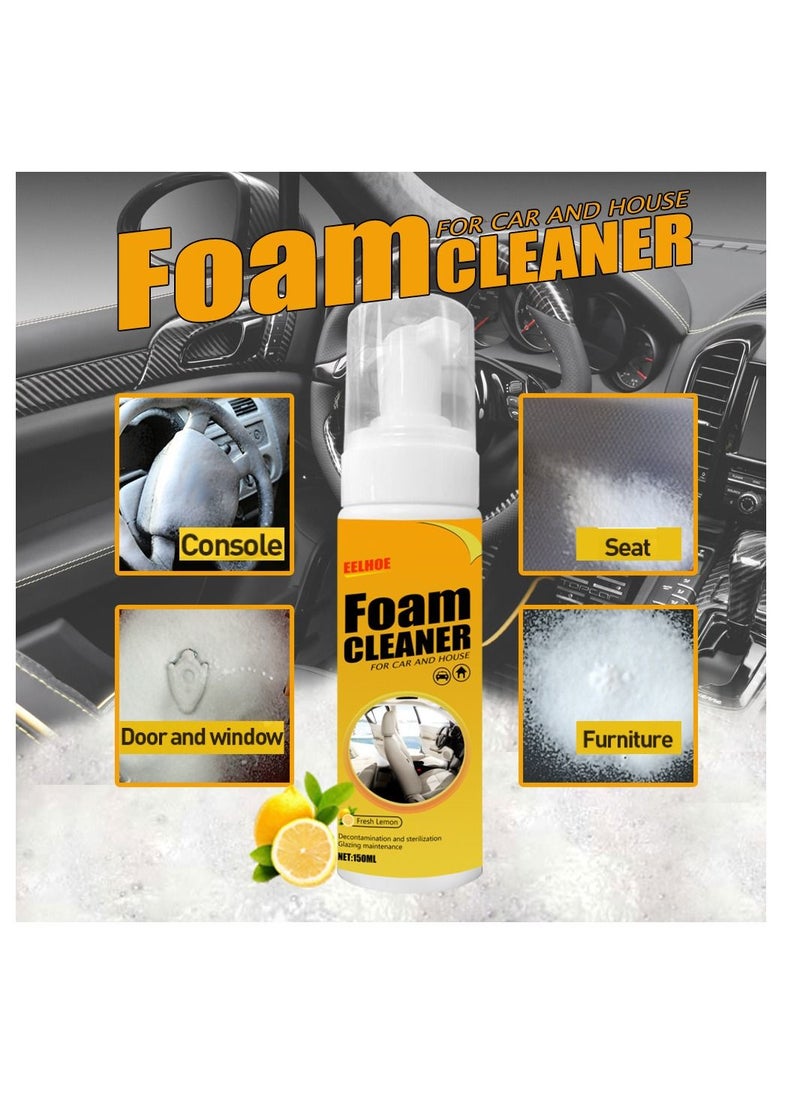 Foam Cleaner, Spray Foam Cleaner, Car Seat Upholstery Strong Stain Remover, Foam Cleaner, Interior Lemony Foam Cleaner, Strong Cleaner Cleaner Spray for Car, Interior, Kitchen