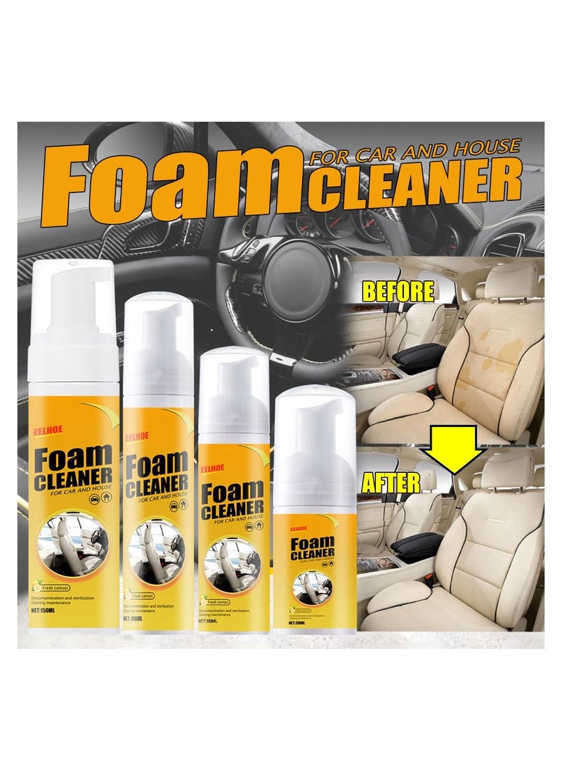 Foam Cleaner, Spray Foam Cleaner, Car Seat Upholstery Strong Stain Remover, Foam Cleaner, Interior Lemony Foam Cleaner, Strong Cleaner Cleaner Spray for Car, Interior, Kitchen