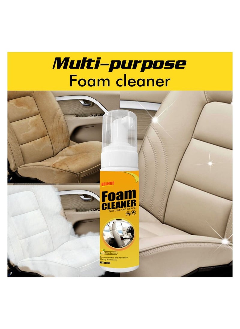 Foam Cleaner, Spray Foam Cleaner, Car Seat Upholstery Strong Stain Remover, Foam Cleaner, Interior Lemony Foam Cleaner, Strong Cleaner Cleaner Spray for Car, Interior, Kitchen