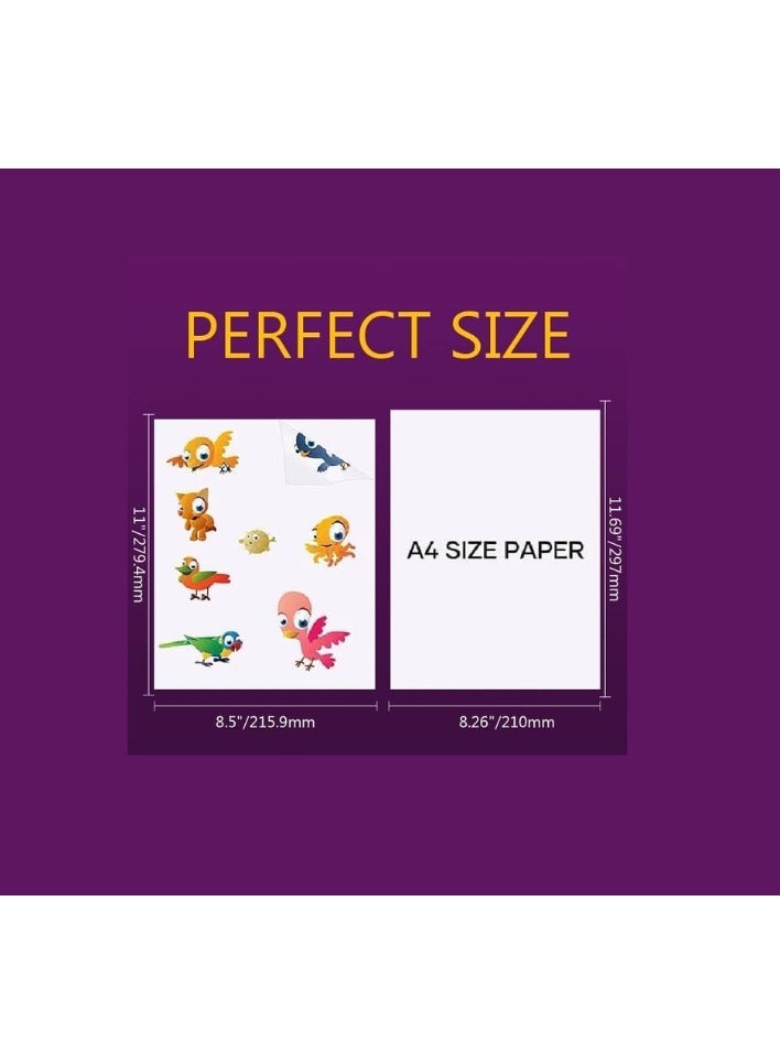 Kalon A4-135gsm glossy Photo sticker paper white 50 Sheets for Laser and Inkjet Printer - Image 5