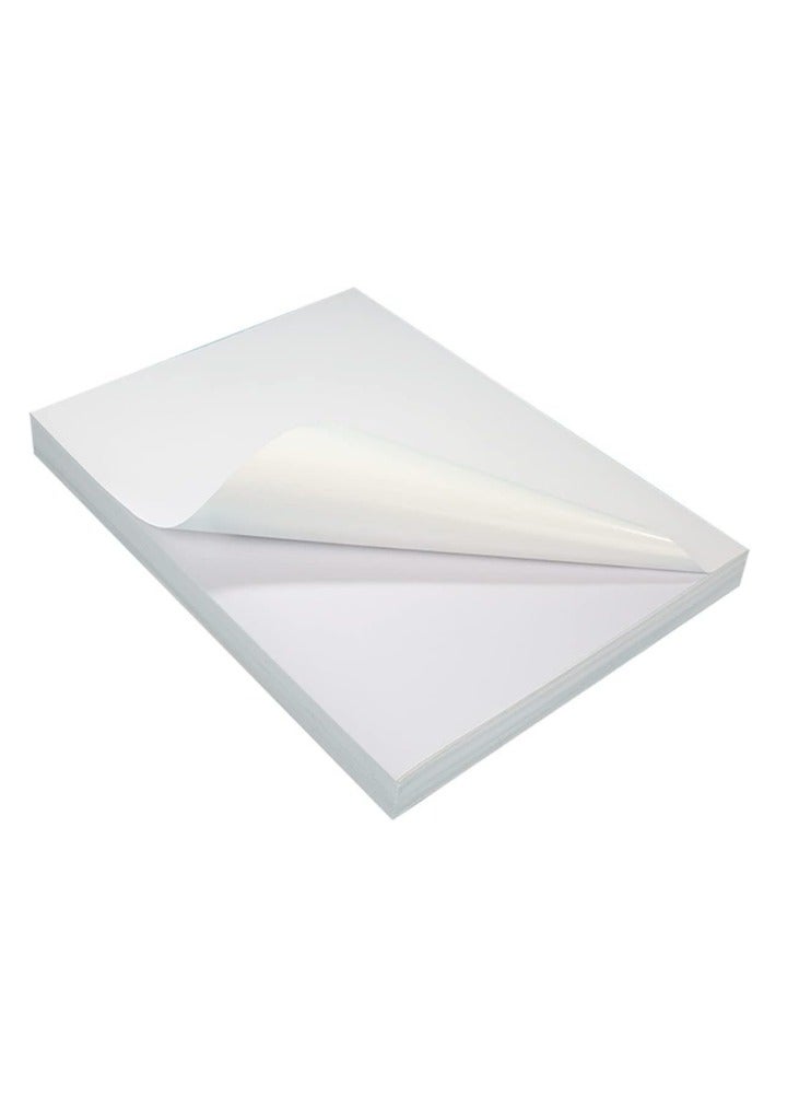 Kalon A4-135gsm glossy Photo sticker paper white 50 Sheets for Laser and Inkjet Printer - Image 1