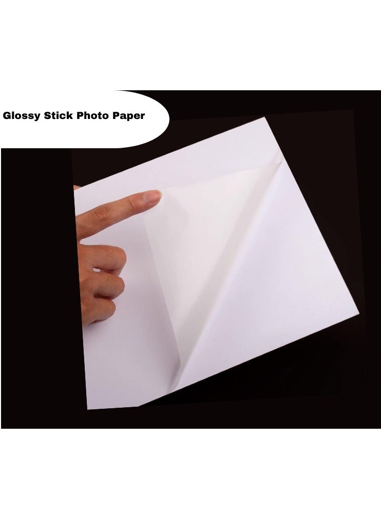Kalon A4-135gsm glossy Photo sticker paper white 50 Sheets for Laser and Inkjet Printer - Image 3