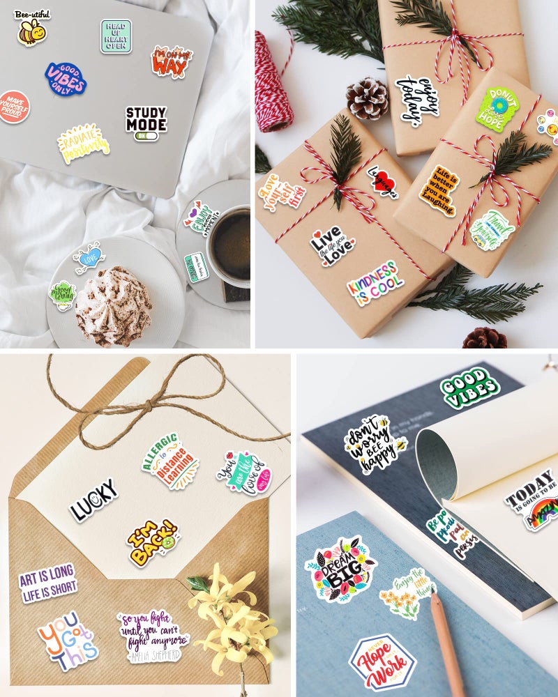 Greingways 300 PCS Inspirational Stickers for Adults, Motivational Water Bottle Stickers for Teens Kids Teachers, Journaling Scrapbook Laptop Positive Quote Vinyl Stickers for Vision Board Supplies - Image 4