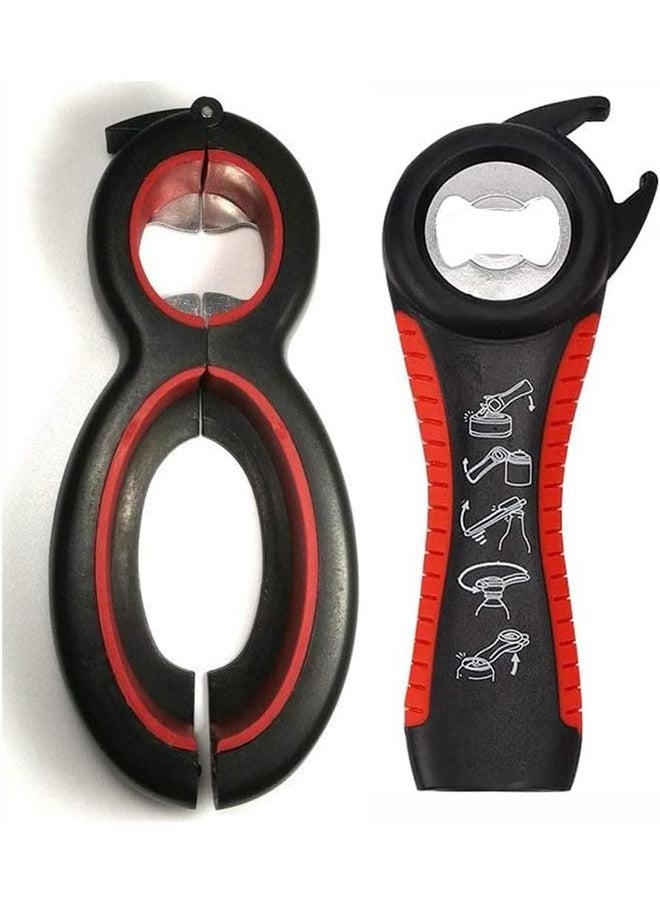 Generic 2 Pack Jar Opener Bottle Opener & Can Opener Multifunction Opener for Weak Hands,Arthritis Seniors,Elderly,Women,Seniors Kitchen Tool Set  - Image 2