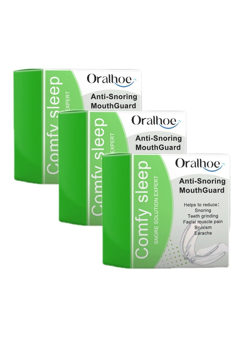 ORALHOE 3-Pack Anti-snoring Mouthpieces, Prevent Snoring And Teeth Grinding At Night 1pcs*3 - Image 1