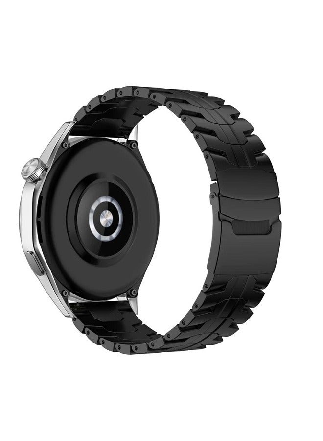 بيوينتي Titanium Band 22mm, لـ HUAWEI Watch GT 5 4 3 Pro/Watch 4 3 Pro, فاخرة التيتانيوم المعادن استبدال الساعة حزام للرجال والنساء, أسود - Image 1