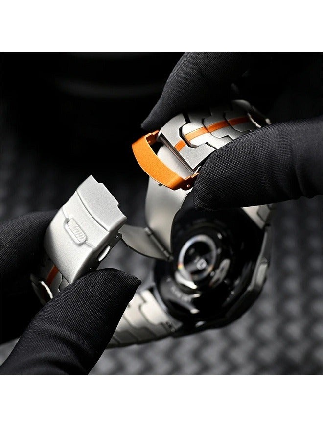 بيوينتي Titanium Band 22mm, لـ HUAWEI Watch GT 5 4 3 Pro/Watch 4 3 Pro, فاخرة التيتانيوم المعادن استبدال الساعة حزام للرجال والنساء, أسود - Image 4