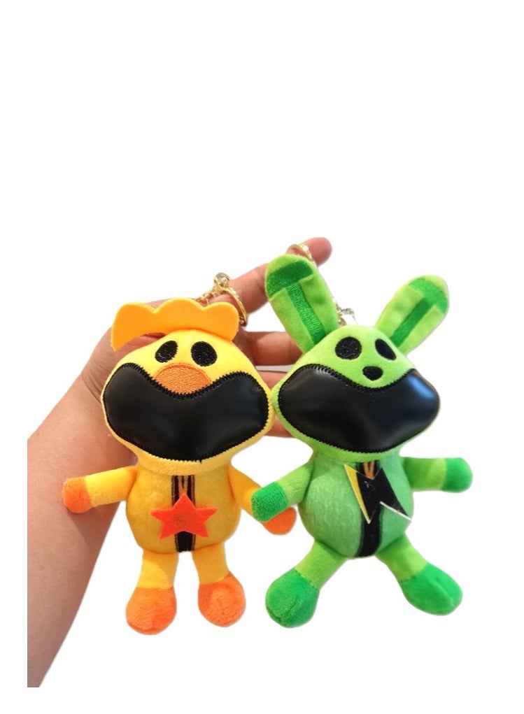 Y&D New SmilingCritters Chapter 3 CatNap Keychain Smiling Critters Keychain Cute CatNap Cartoon Anime SmilingCritters Keychain Toy for Game Fans Kids Birthday Gift 2pcs  - Image 1