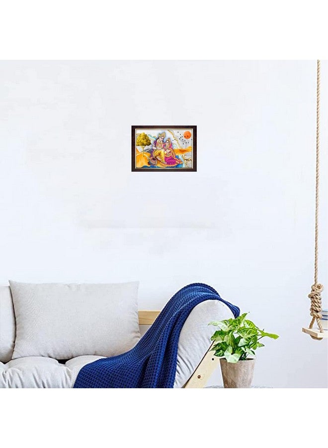 Dharvika Innovations Dharvika Innovations Radha Krishna Photo Frame Big Size Home Decoration with Sparkle Coated Lamination (14x20 Inch) - 20512 - Image 5