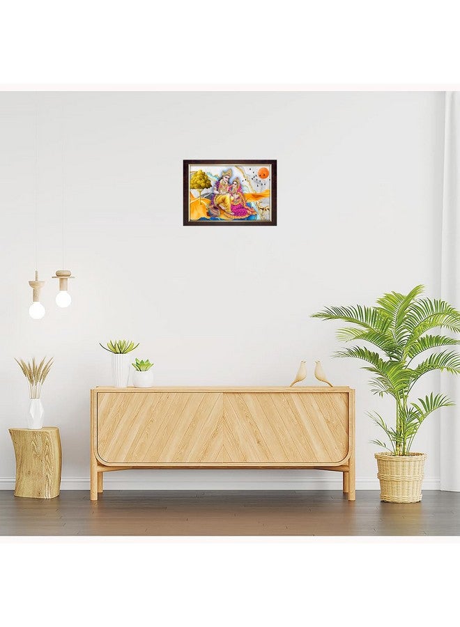 Dharvika Innovations Dharvika Innovations Radha Krishna Photo Frame Big Size Home Decoration with Sparkle Coated Lamination (14x20 Inch) - 20512 - Image 3