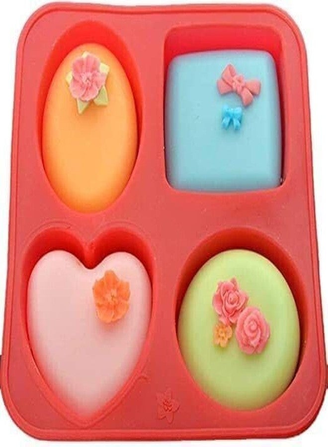 KITCHOOK قالب شوكولاتة سيليكون من كيتشوك، 4 قطع (عبوة واحدة) AJ 318 - Image 1