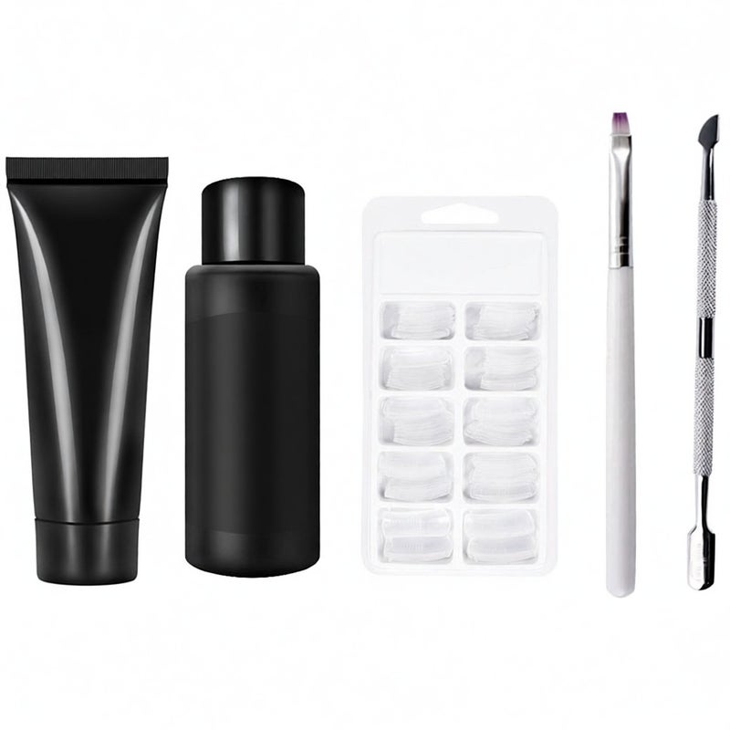 Manicure Set 15g Quick Building Gel 30ml Slip Solution 100Pcs Nail Molds Nail Extension Tools - Image 1