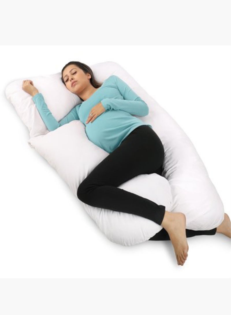Banotex Pregnancy Pillow Made of Cotton with Pure Microfiber Blend Filling 120 x 80 cm White - Image 2