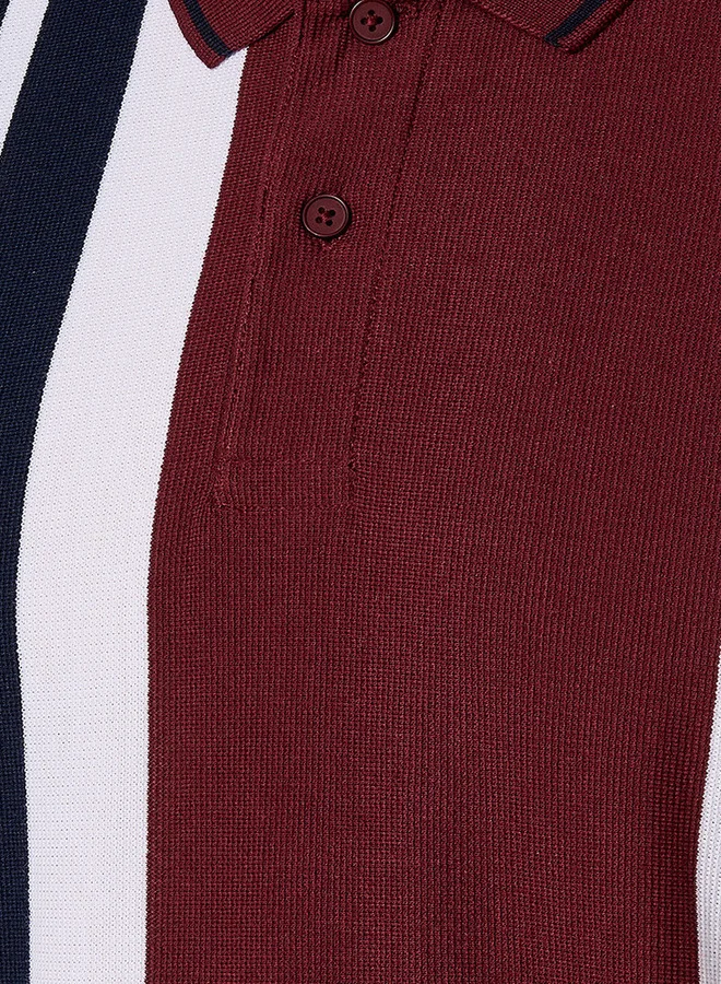 سبلاش فيڤ Men Short Sleeves Striped Polo T-shirt
