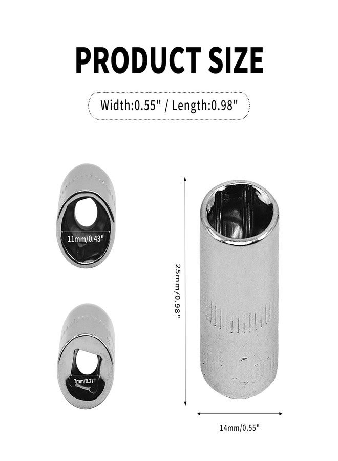 YXQ 10mm Sockets, 6 Point 1/4 Inch Drive Shallow Socket Set, 12Pcs - Image 2