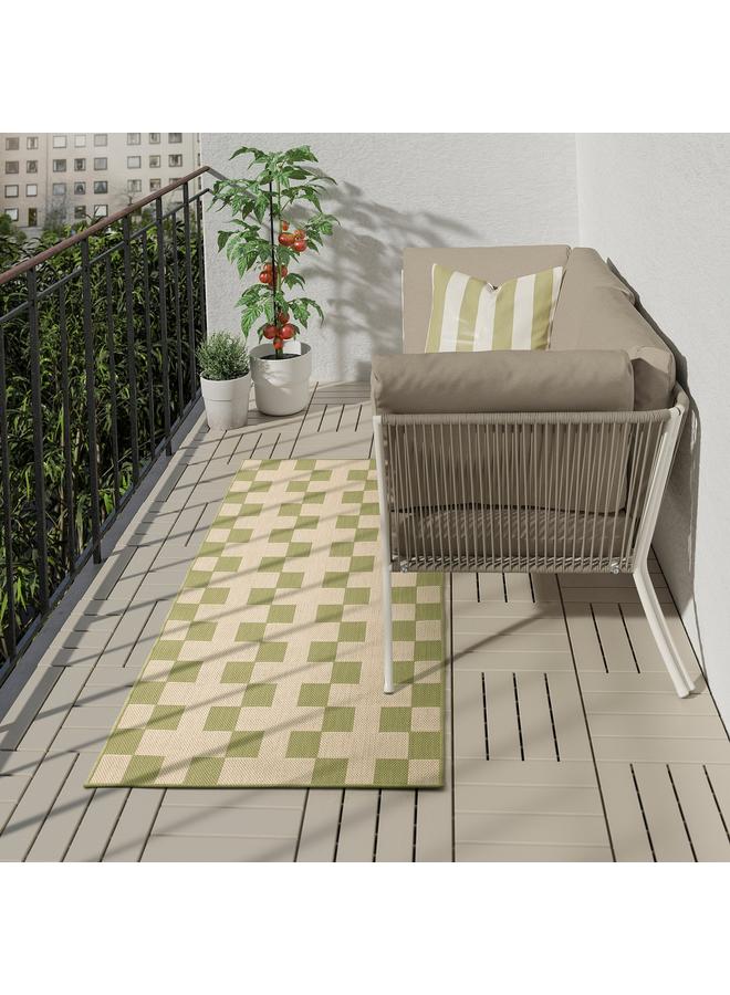 erorex Kitchen mat, flatwoven green/off-white, 80x200 cm - Image 5