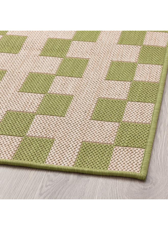 erorex Kitchen mat, flatwoven green/off-white, 80x200 cm - Image 2